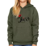 Love Kids' Sponge Fleece Hoodie - Heart Print Kids' Hoodie - Cute Design Hoodie for Kids