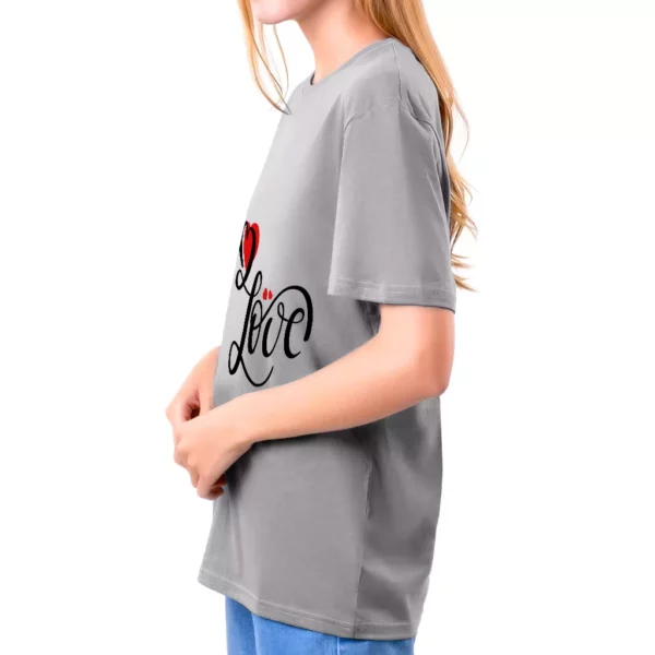 Love Kids' Classic Fit T-Shirt - Heart Print T-Shirt - Cute Design Classic Fit Tee - Image 3