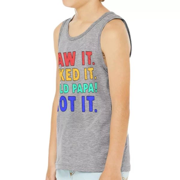 Saw It Liked It Kids’ Jersey Tank – Colorful Sleeveless T-Shirt – Best Design Kids’ Tank Top
