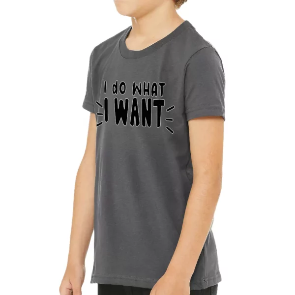 I Do What I Want Kids' T-Shirt - Trendy T-Shirt - Cool Design Tee Shirt for Kids - Image 3