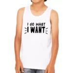 I Do What I Want Kids' Jersey Tank - Trendy Sleeveless T-Shirt - Cool Design Kids' Tank Top