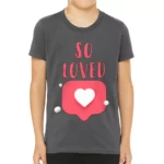 So Loved Kids' T-Shirt - Cute T-Shirt - Heart Print Tee Shirt for Kids