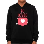 So Loved Kids' Sponge Fleece Hoodie - Cute Kids' Hoodie - Heart Print Hoodie for Kids