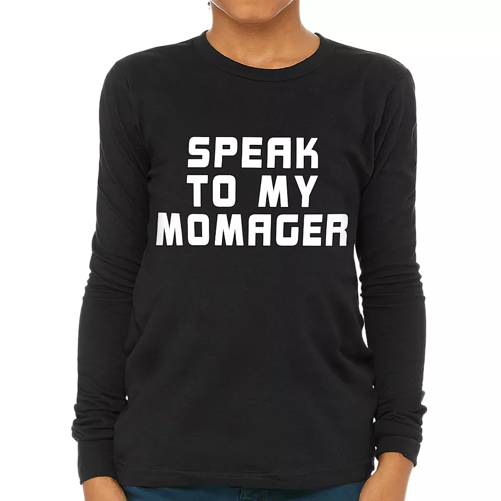 Momager Kids’ Long Sleeve T-Shirt – Best Funny T-Shirt – Printed Long Sleeve Tee