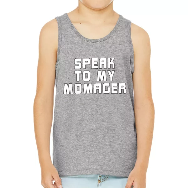 Momager Kids’ Jersey Tank – Best Funny Sleeveless T-Shirt – Printed Kids’ Tank Top