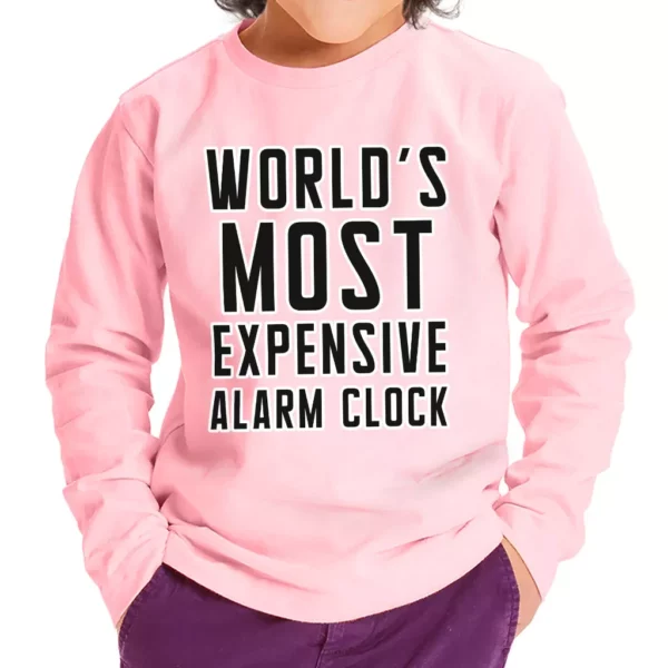 Expensive Alarm Clock Toddler Long Sleeve T-Shirt – Best Design Kids’ T-Shirt – Trendy Long Sleeve Tee