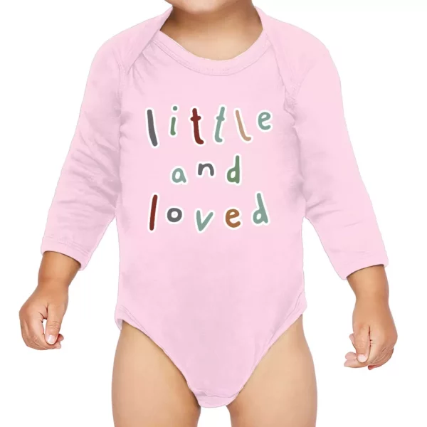 Little and Loved Baby Long Sleeve Onesie – Kawaii Baby Long Sleeve Bodysuit – Themed Baby One-Piece