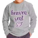 Heaven Sent Toddler Long Sleeve T-Shirt - Angel Kids' T-Shirt - Heart Print Long Sleeve Tee