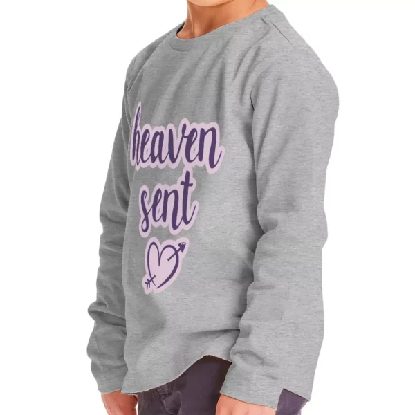 Heaven Sent Toddler Long Sleeve T-Shirt – Angel Kids’ T-Shirt – Heart Print Long Sleeve Tee
