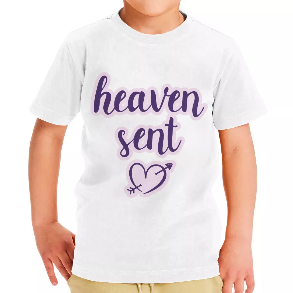 Heaven Sent Toddler T-Shirt – Angel Kids’ T-Shirt – Heart Print Tee Shirt for Toddler