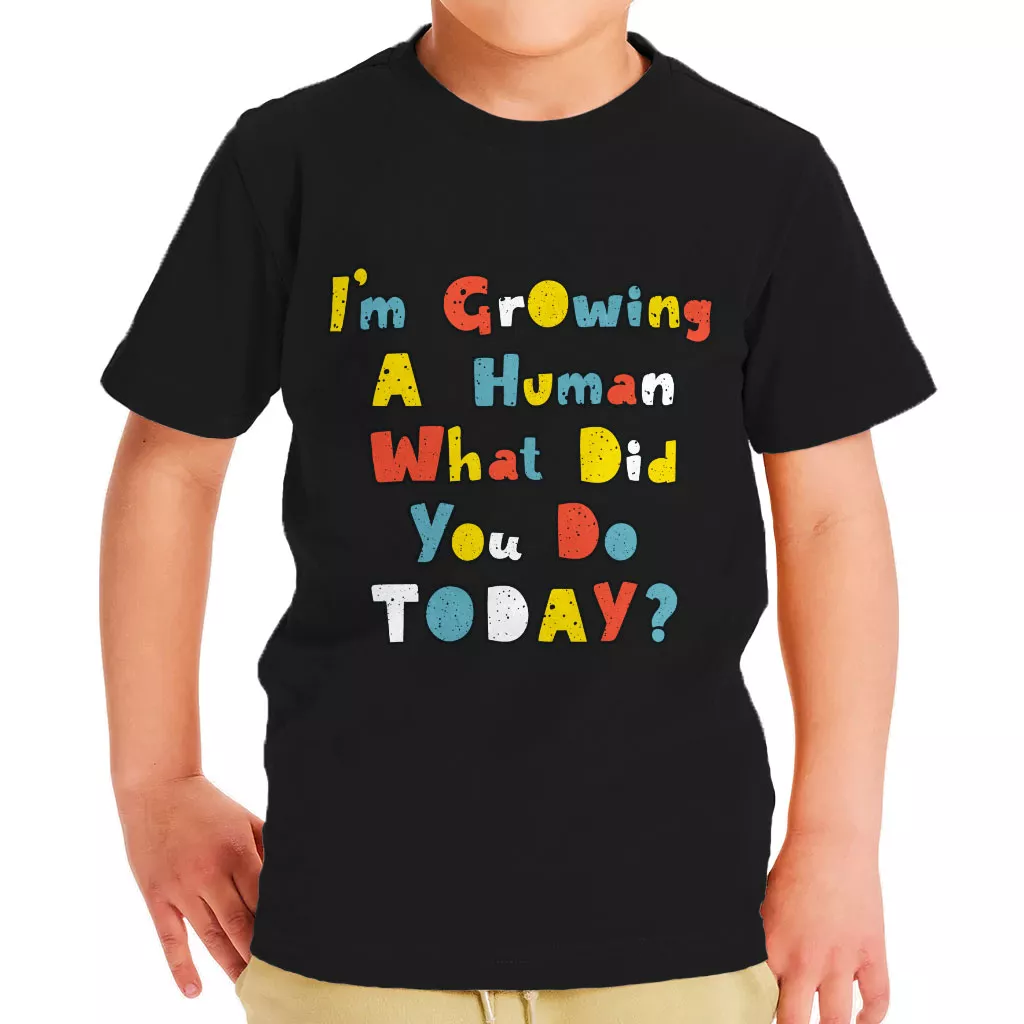 I’m Growing a Human Toddler T-Shirt – Colorful Kids’ T-Shirt – Themed Tee Shirt for Toddler