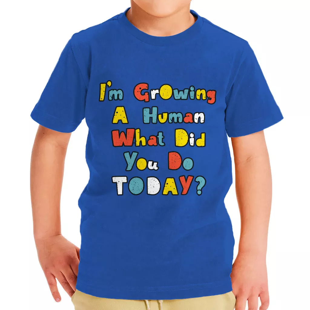 I’m Growing a Human Toddler T-Shirt – Colorful Kids’ T-Shirt – Themed Tee Shirt for Toddler