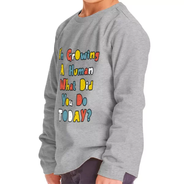 I’m Growing a Human Toddler Long Sleeve T-Shirt – Colorful Kids’ T-Shirt – Themed Long Sleeve Tee