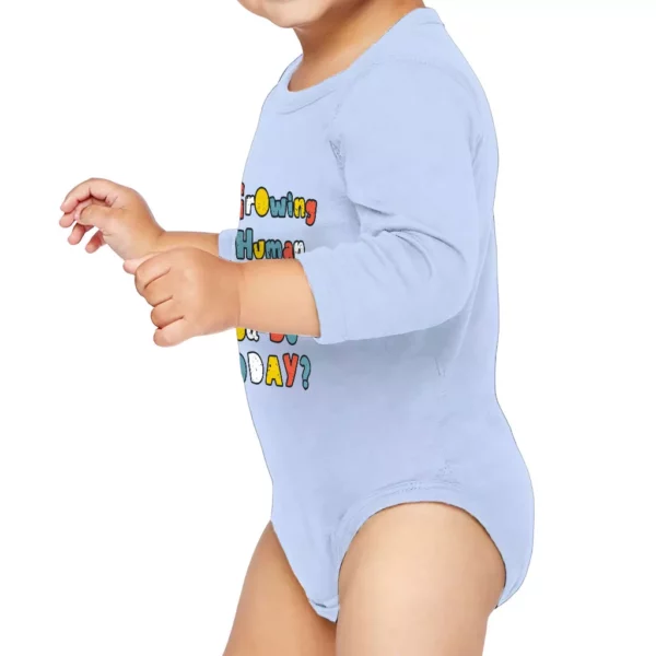 I'm Growing a Human Baby Long Sleeve Onesie - Colorful Baby Long Sleeve Bodysuit - Themed Baby One-Piece - Image 3