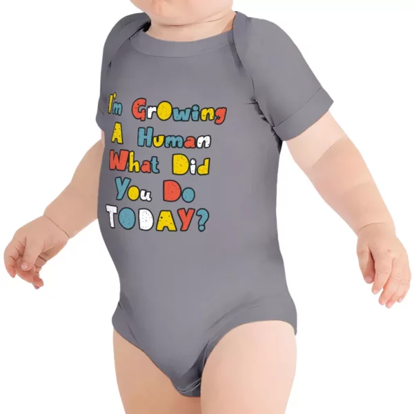 I’m Growing a Human Baby Jersey Onesie – Colorful Baby Bodysuit – Themed Baby One-Piece