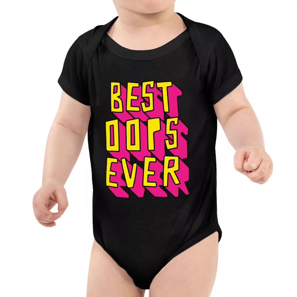 Best Oops Ever Baby Jersey Onesie – Funny Baby Bodysuit – Printed Baby One-Piece