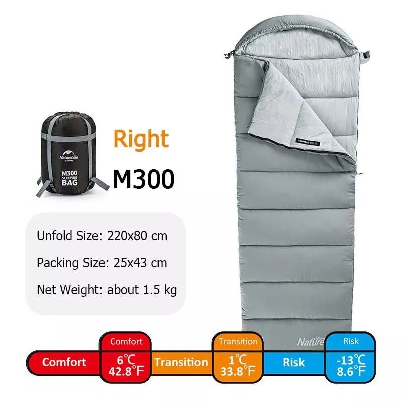 Lightweight & Warm Envelope Sleeping Bag for Spring & Autumn Camping