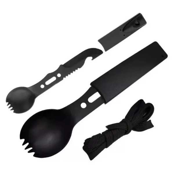 Stainless Steel Camping Cutlery Set – Durable Outdoor Knife, Fork, and Spoon