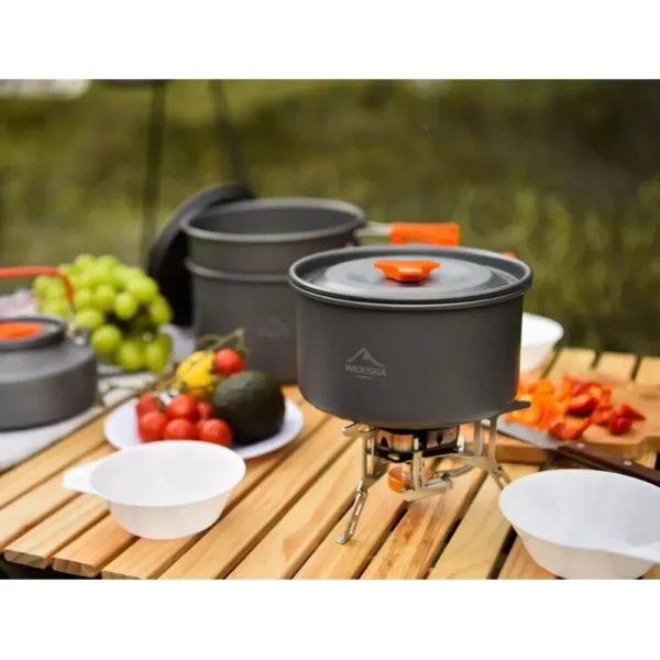 Portable Outdoor Cookware Set – Lightweight Camping & Hiking Tableware with Utensils