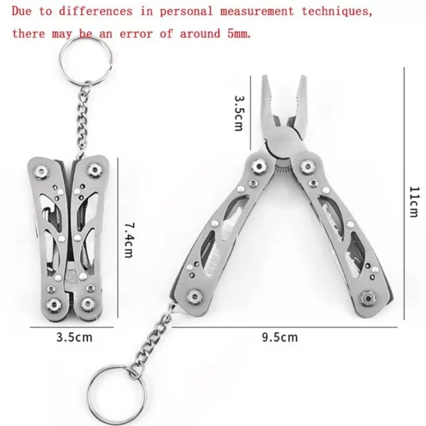 Compact Folding Multi-Tool with Pliers & Stainless Steel Blade