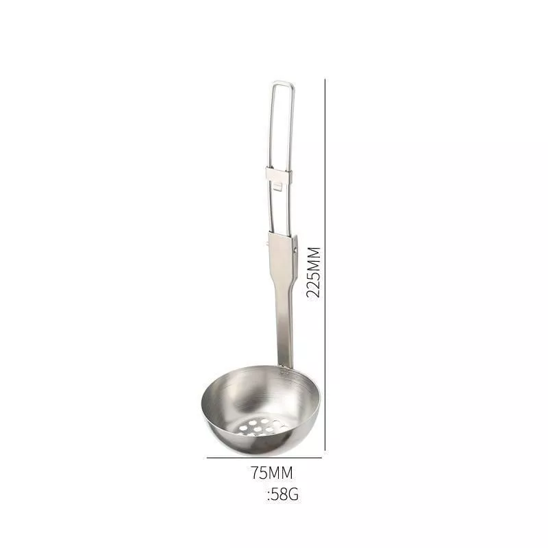 Compact Stainless Steel Folding Spatula for Outdoor Cooking and Camping