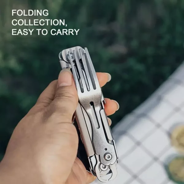 Multi-Function Stainless Steel Folding Cutlery Set