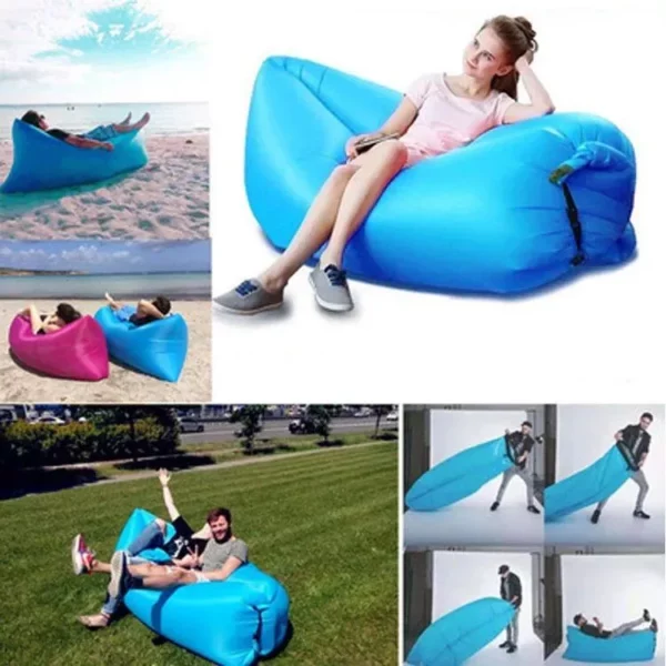 Portable Inflatable Air Lounger for Beach, Camping & Indoors