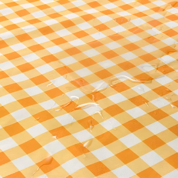 Yellow Checkered Picnic Blanket - Image 3