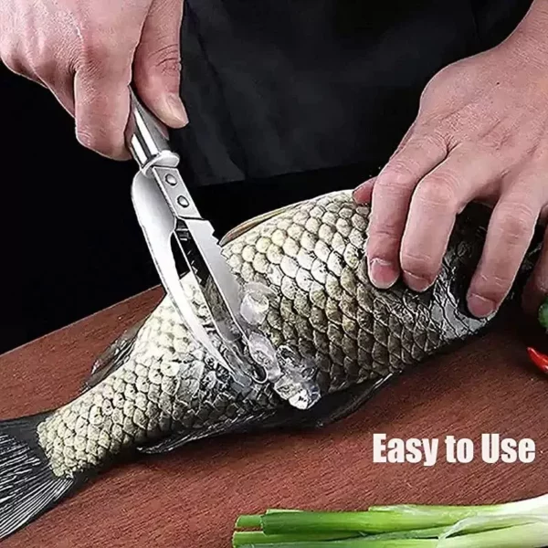 Stainless Steel 3-in-1 Fish Scale Knife: Cut, Scrape, and Dig Efficiently