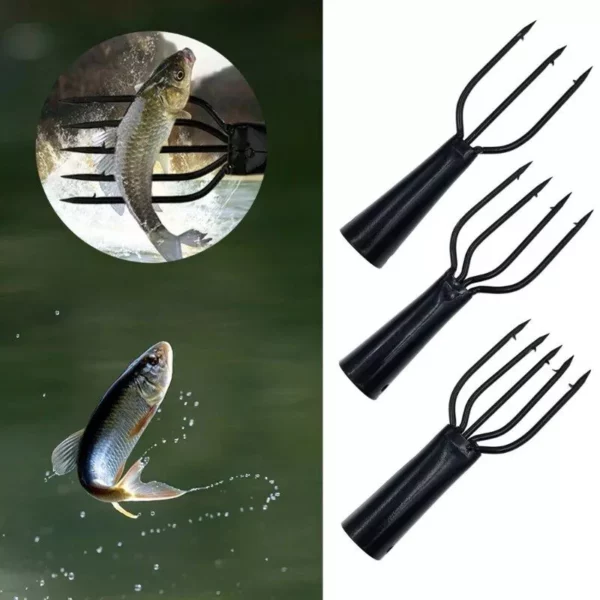 Versatile Spring Steel Fishing Harpoon – 3/4/5 Prong Fishing Fork Gaff