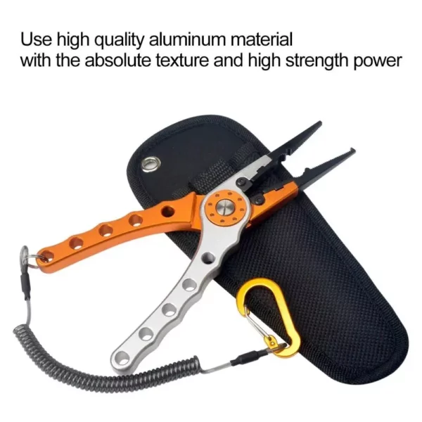 Multi-Purpose Aluminum Fishing Pliers – Line Cutter, Hook Remover, and Knot Tool