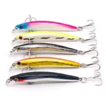 8cm Topwater Minnow Fishing Lure with 3D Eyes and Dual Hooks