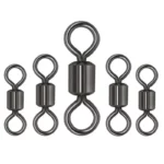 High-Strength Stainless Steel Fishing Swivels with Safety Snap