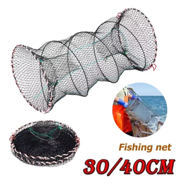 Compact & Versatile Folding Fishing Net – Portable 40x88cm Crab and Crayfish Trap