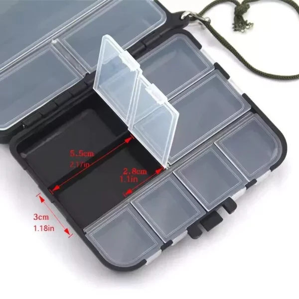 Compact Double-Sided Fishing Tackle Box: Portable Lure & Hook Organizer