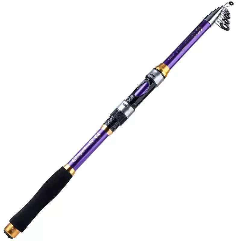 Telescopic Multi-Length Glass Fiber Fishing Rod with EVA Handle