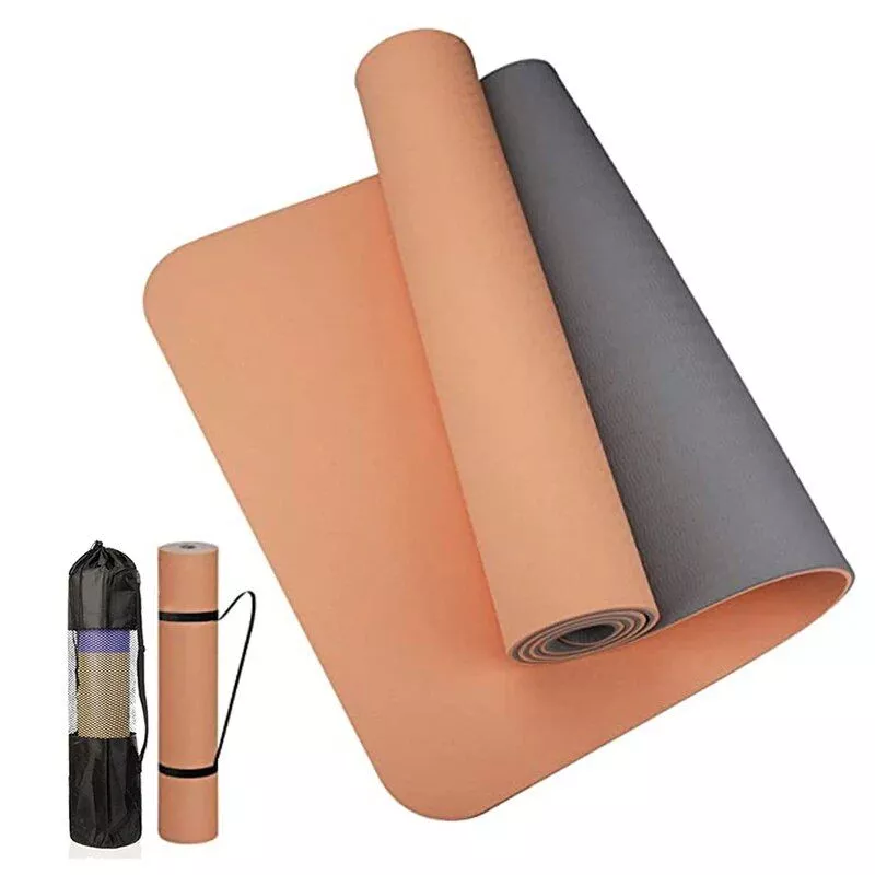 Premium Two-Tone TPE Yoga Mat: Non-Slip, Eco-Friendly, Extra Thick for Home Fitness