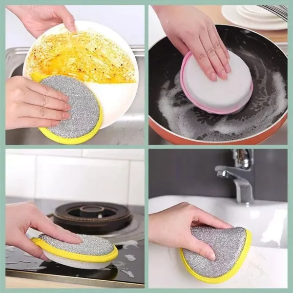 Eco-Friendly Double-Sided Dishwashing Sponges