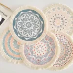 Eco-Friendly Boho Linen Round Placemats for Dining Table Decor