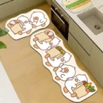 Charming Cartoon Duck Kitchen and Bathroom Mat