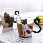 Cat Tail Glass Cup: Eco-Friendly Drinkware for Home Use