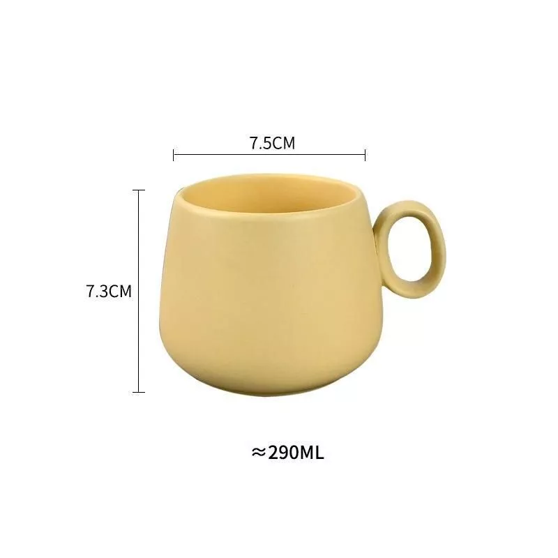 Colorful Porcelain Large Coffee Mugs – 290ML, Perfect for Hot Beverages