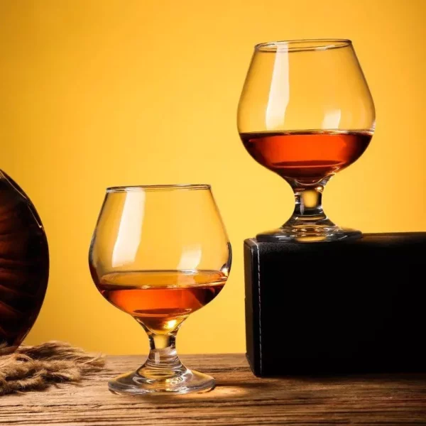 Elegant 2-Piece Glass Wine & Whiskey Cup Set – Versatile for All Beverages
