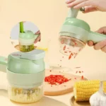 Wireless 4-in-1 Handheld Electric Vegetable Chopper & Slicer