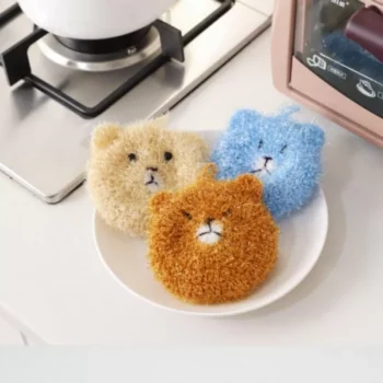 Eco-Friendly Crochet Bear Dish Towel