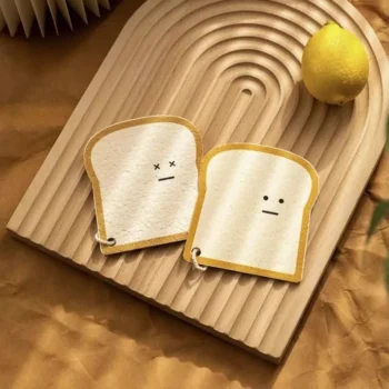 Eco-Friendly Bread Cartoon Dishcloth & Sponge