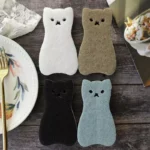 Adorable Cat-Shaped 4-Piece Sponge Set