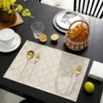 Modern Geometric Heat-Resistant Placemats - Eco-Friendly Polyester Table Mats