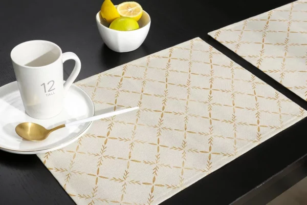 Modern Geometric Heat-Resistant Placemats – Eco-Friendly Polyester Table Mats