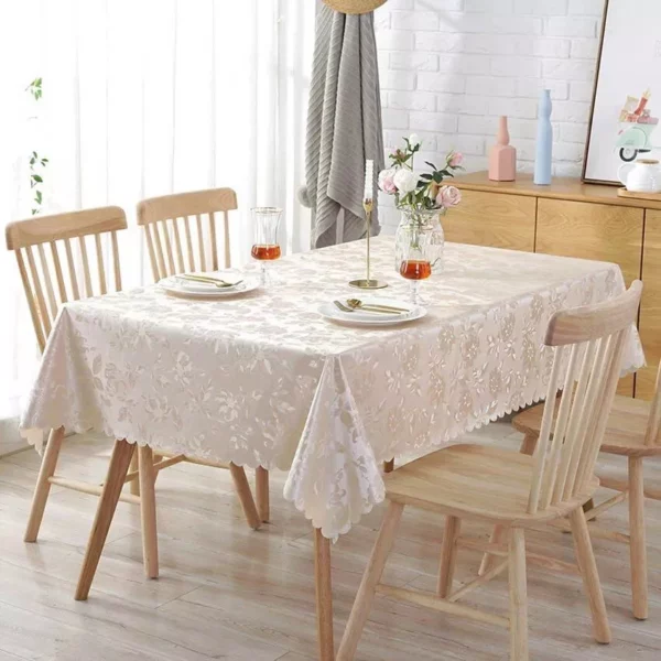 Elegant European-Style Waterproof PVC Tablecloth